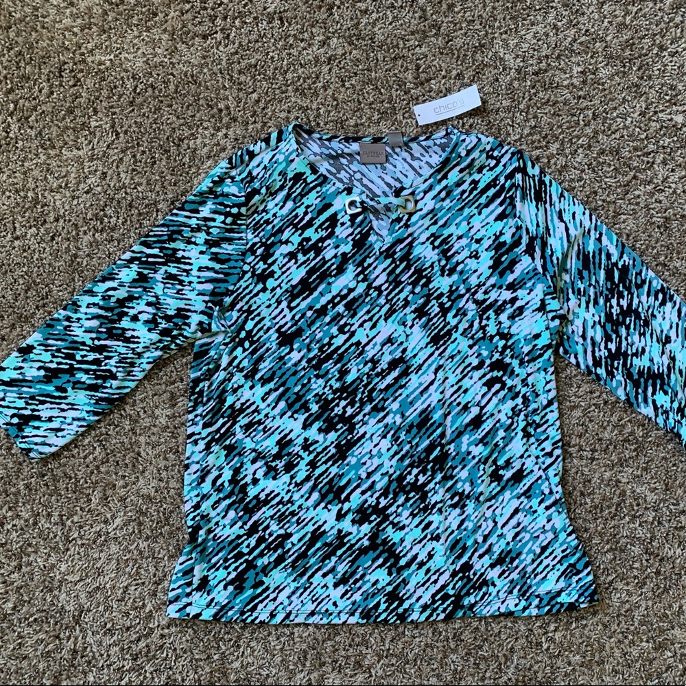 NWT Chico’s 3/4 Sleeve Top